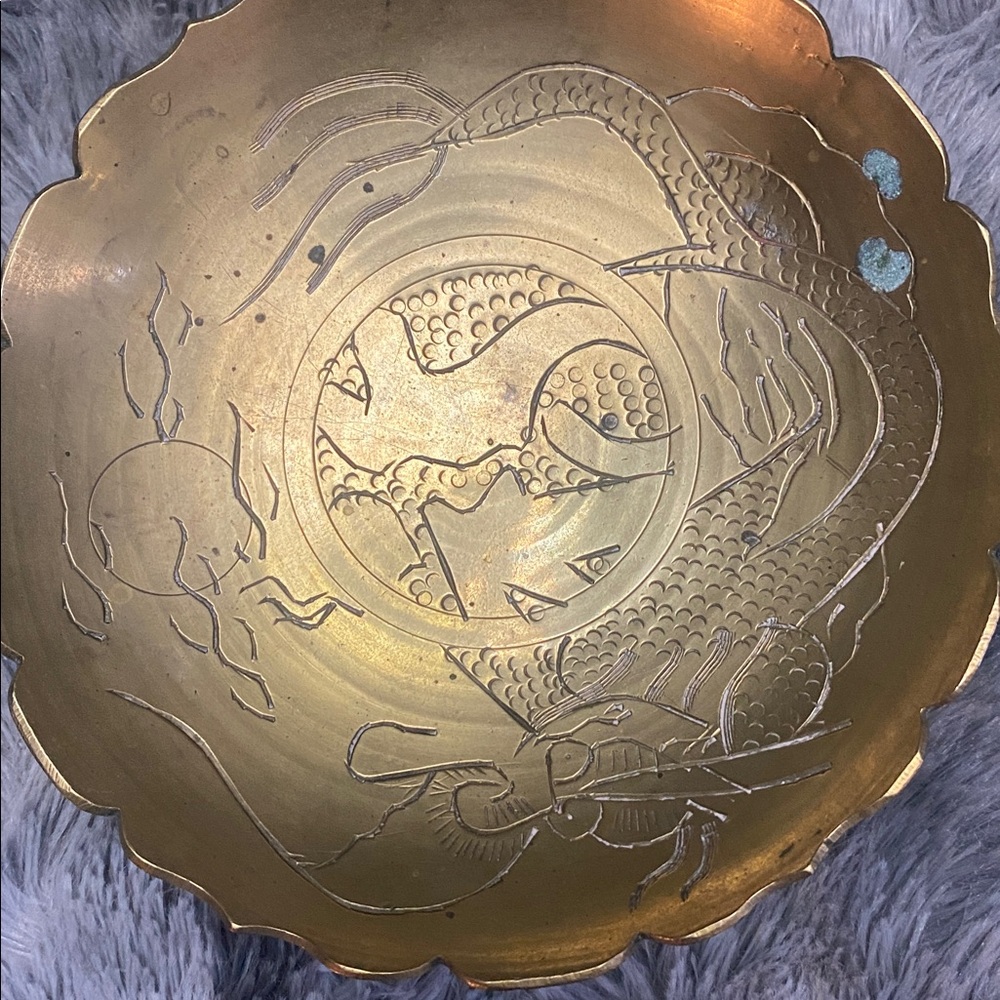 Gold Decorative Brass Plate - Picture 2 of 16